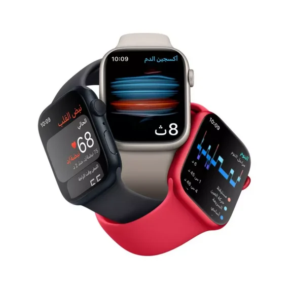 ⁦أبل ساعة الإصدار 8 41 مم، GPS، سوار رياضي أسود⁩ - الصورة ⁦8⁩