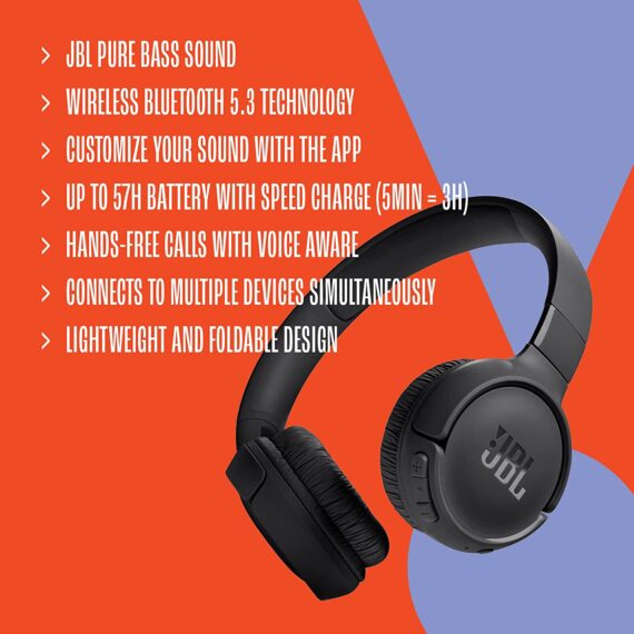⁦سماعة راس جي بي ال JBL 520BT⁩ - الصورة ⁦2⁩