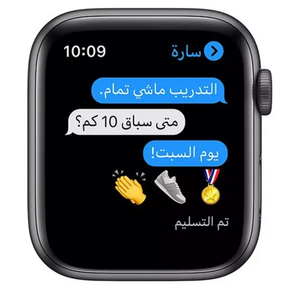 ⁦أبل ساعة اصدار نايك أس أي، مقاس 40 ملم، جي بي اس، إطار رمادي⁩ - الصورة ⁦4⁩
